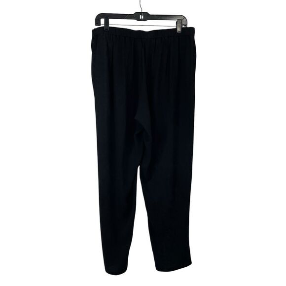 Eileen Fisher System black 100% silk pull on pants Size‎ M - Picture 7 of 8
